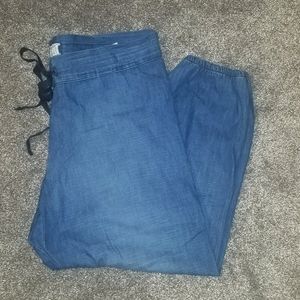 Women's Current/Elliot Chambray Joggers Size Large